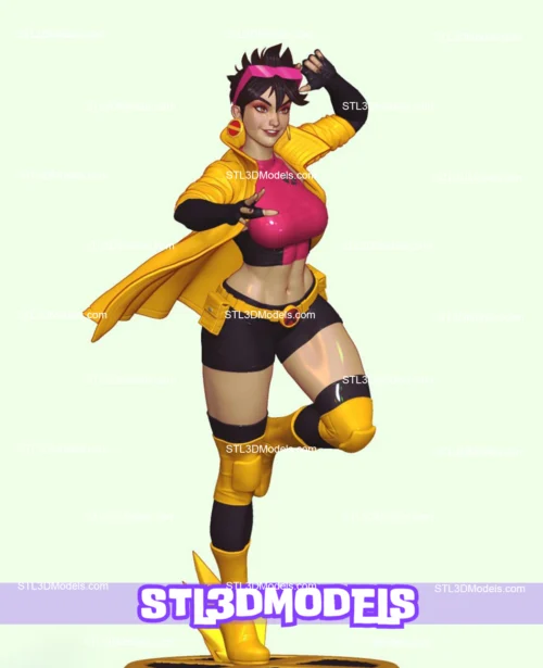 Jubilee X-Men Running STL 3D Model