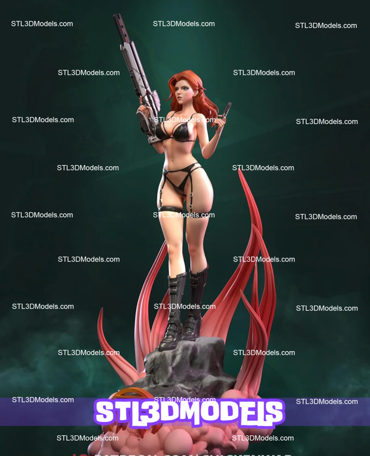 Black Widow STL 3D Model 