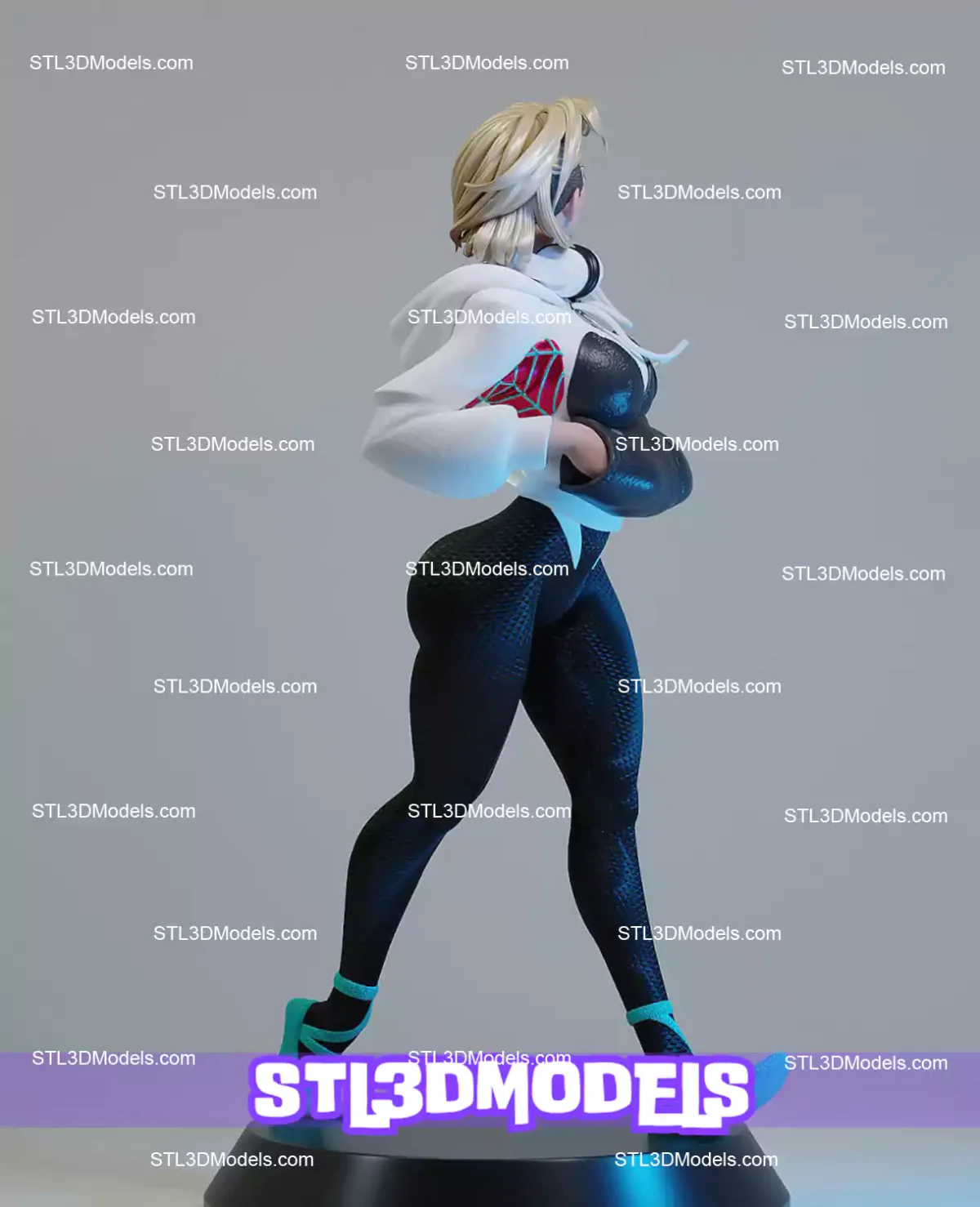 White Spider Gwen STL 3D Model 