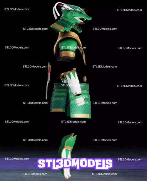 Sengoku Green Ranger Costume STL 3D Model 
