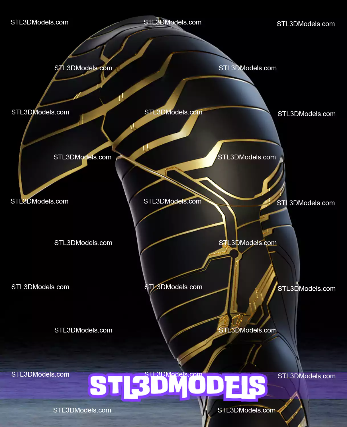 Winter Soldier Vibranium Arm STL 3D Model  Winter Soldier Vibranium Arm STL 3D Model