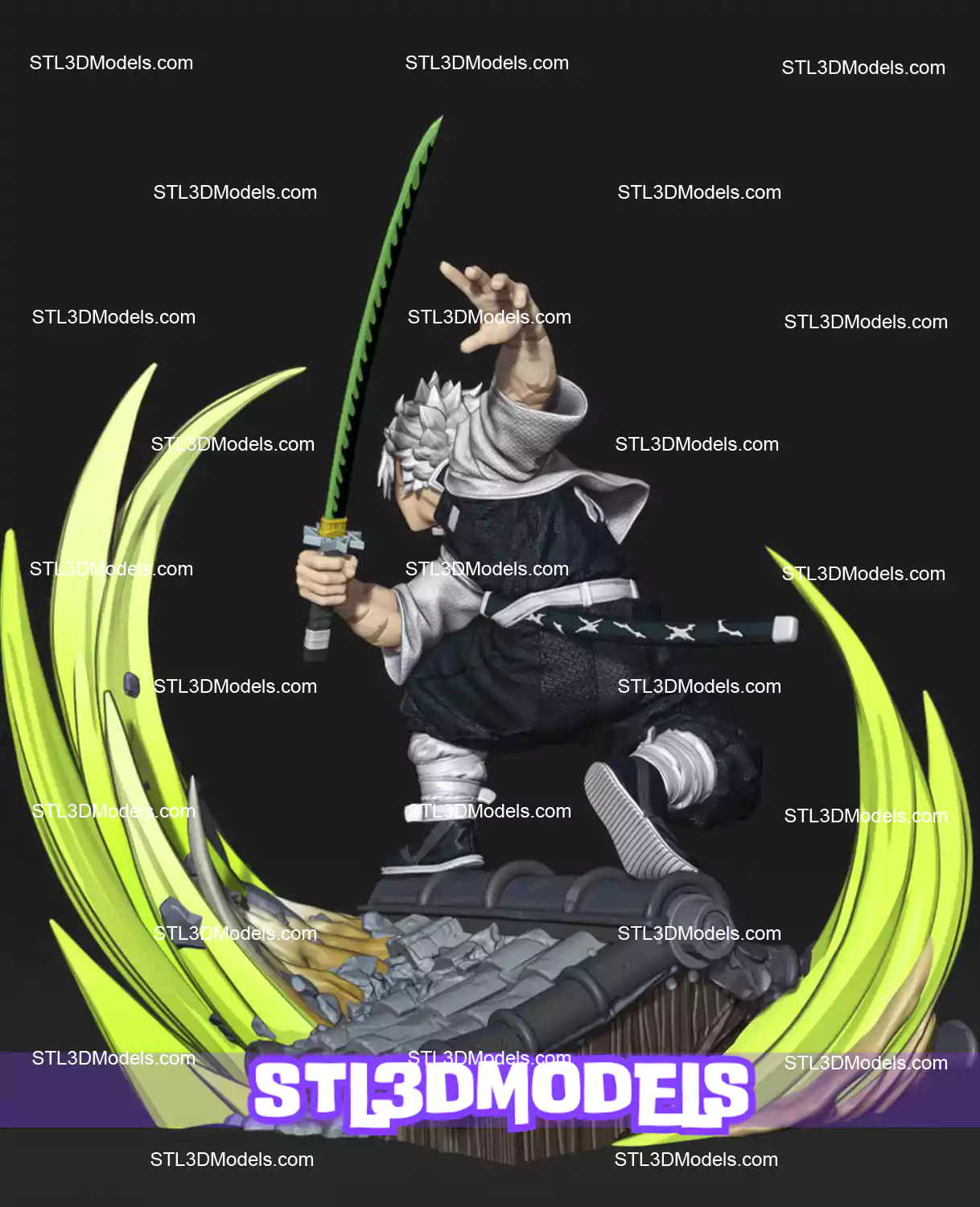 Sanemi Shinazugawa Demon Slayer STL 3D Model