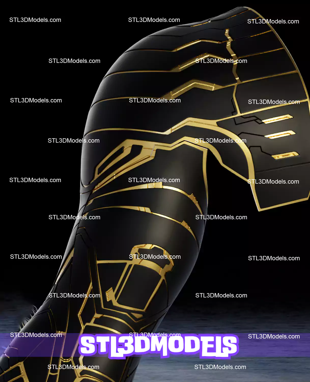 Winter Soldier Vibranium Arm STL 3D Model  Winter Soldier Vibranium Arm STL 3D Model