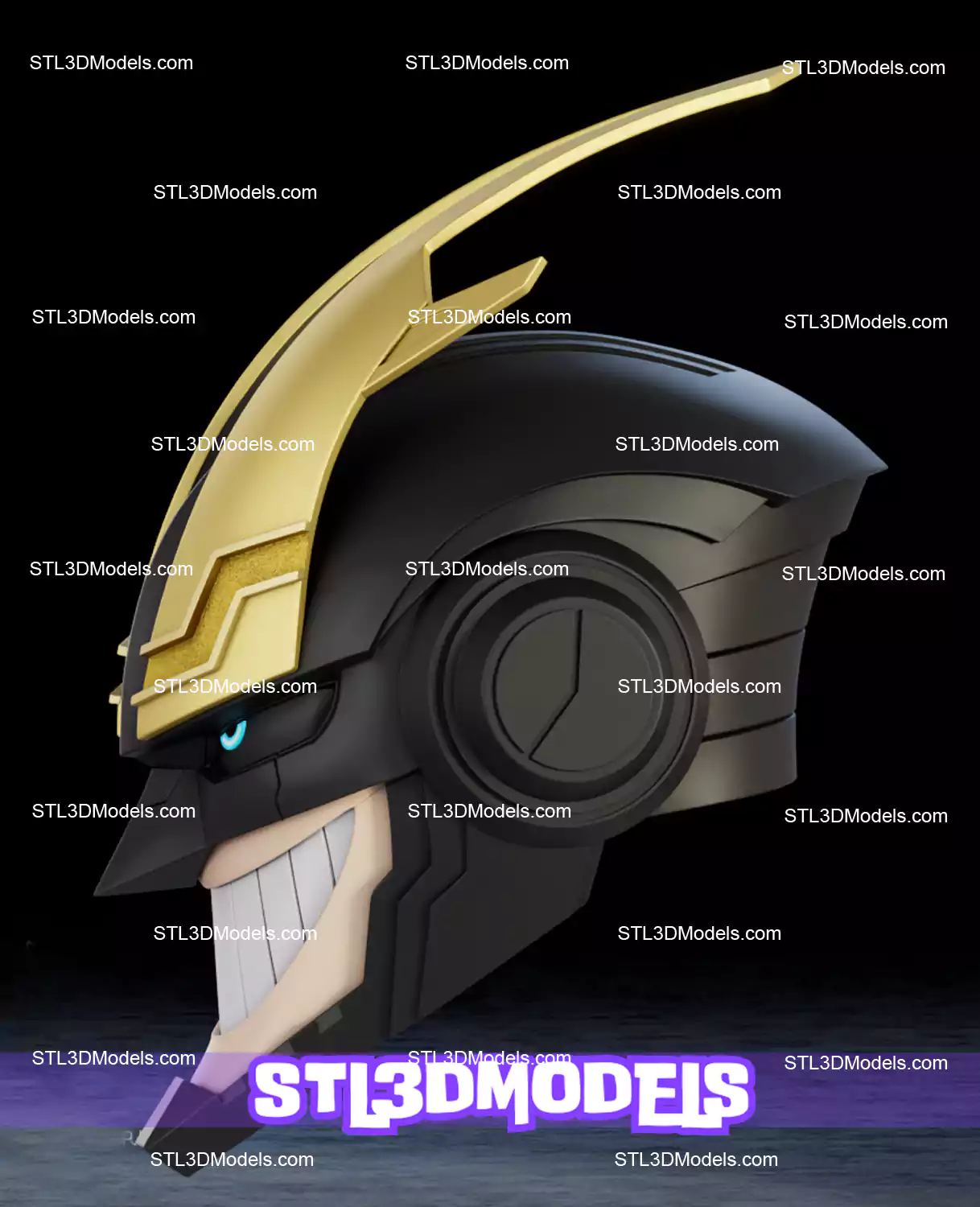 Armored All Might Helmet STL 3D Model