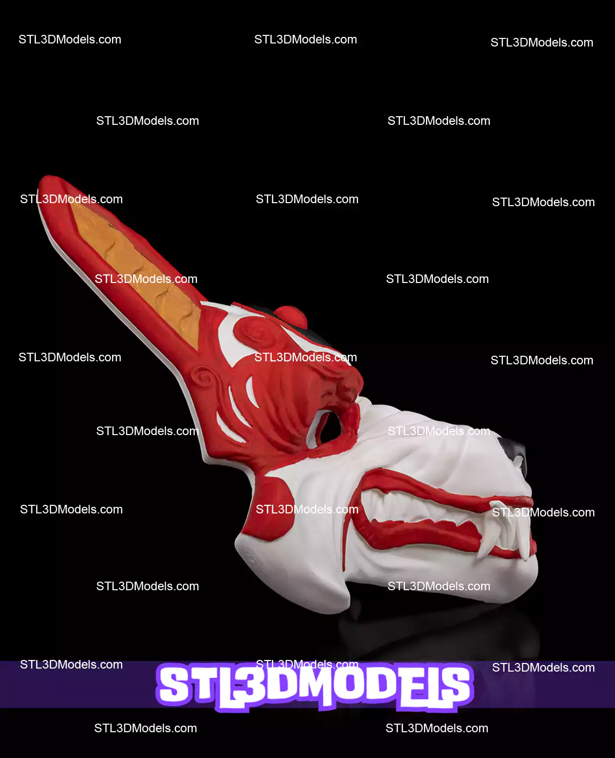 Okami Mask STL 3D Model Okami Mask STL 3D Model