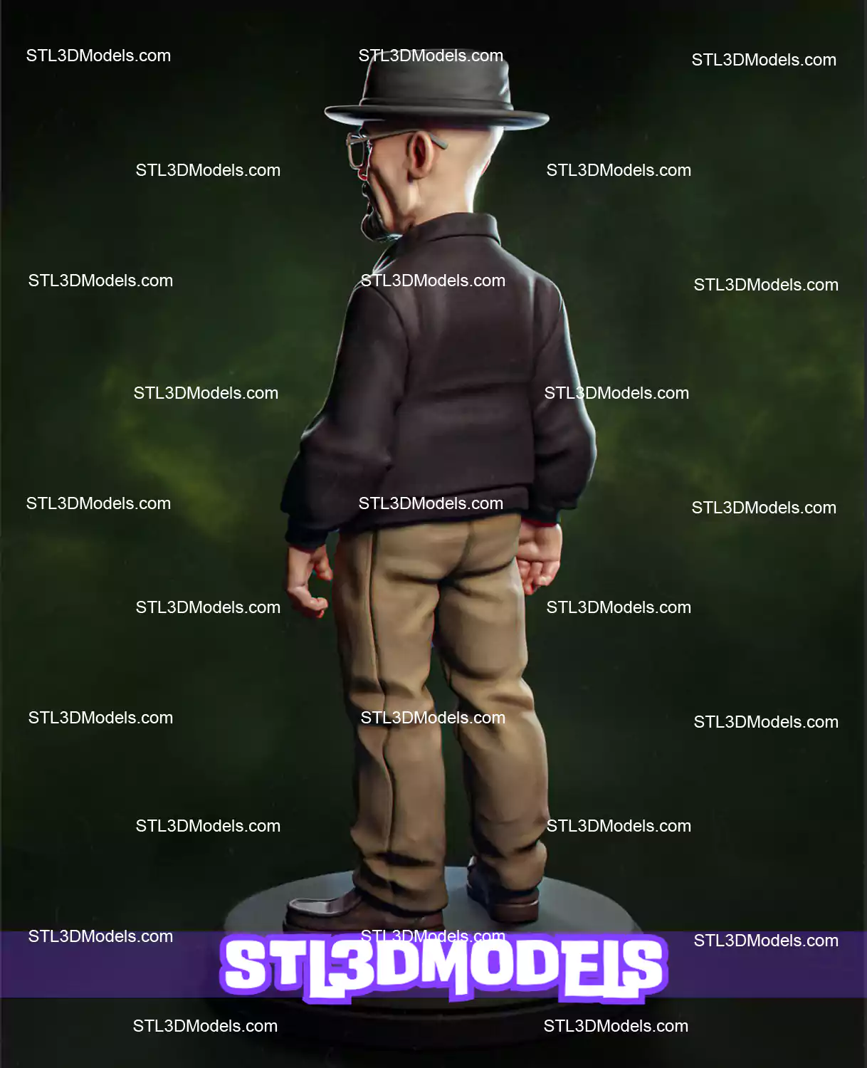 Heisenberg Toon Breaking Bad STL 3D Model  Heisenberg Toon Breaking Bad STL 3D Model
