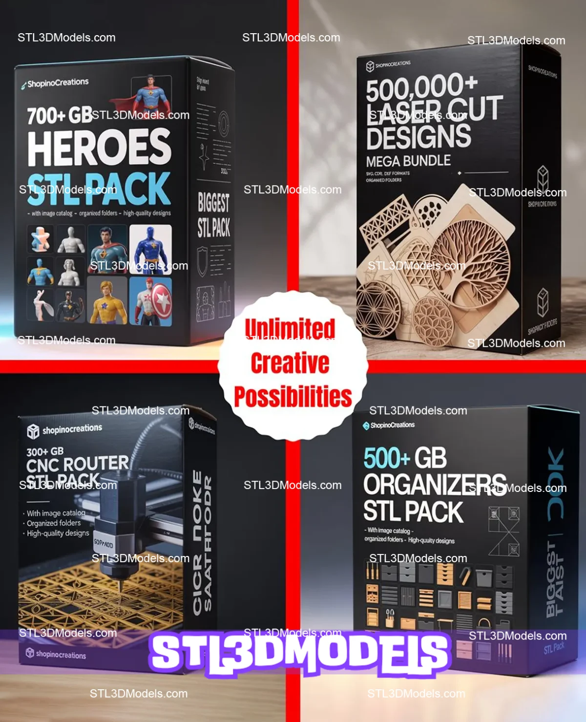 90 TB STL Mega Bundle – 60+ Categories