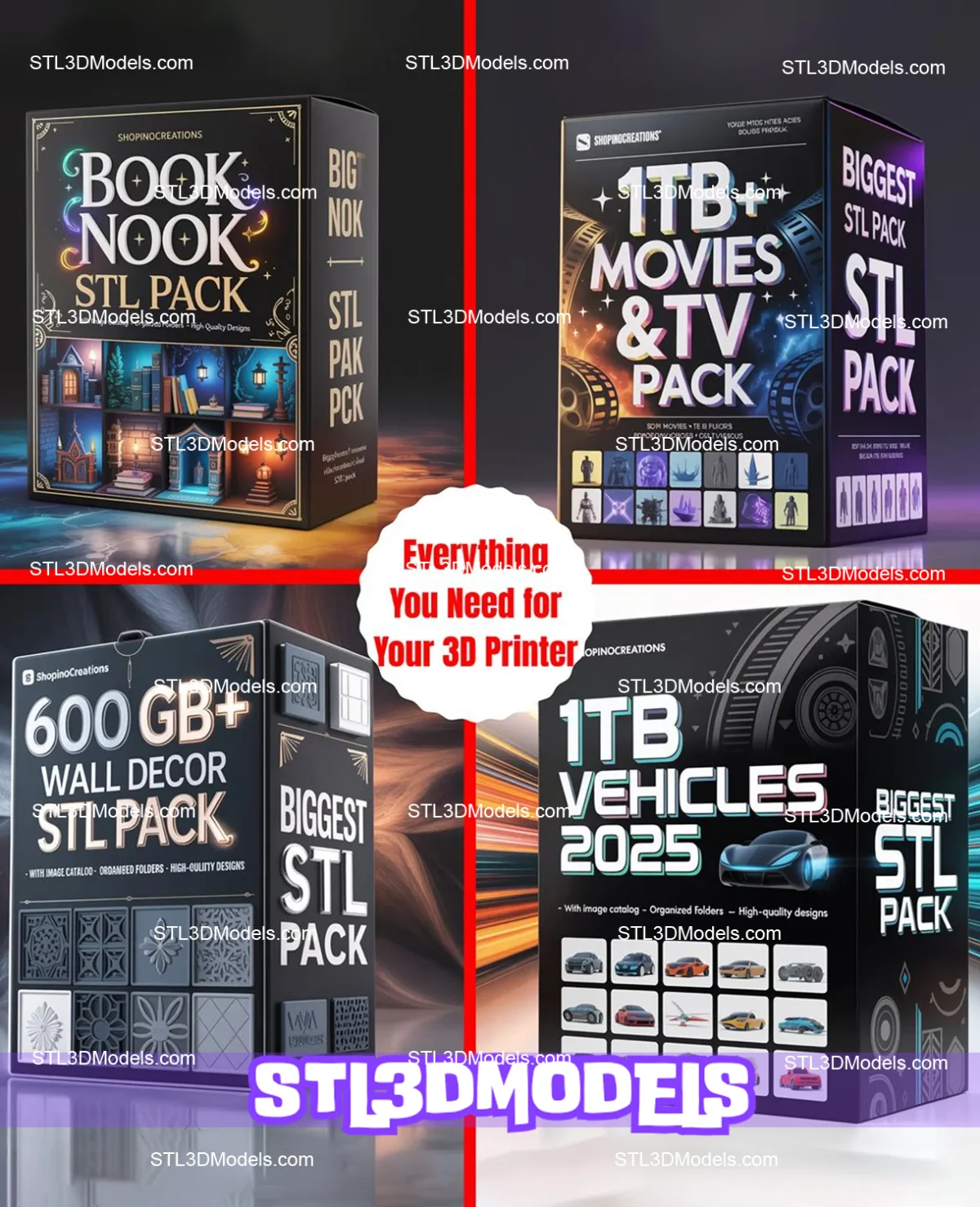 90 TB STL Mega Bundle – 60+ Categories