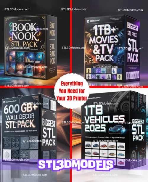 90 TB STL Mega Bundle – 60+ Categories