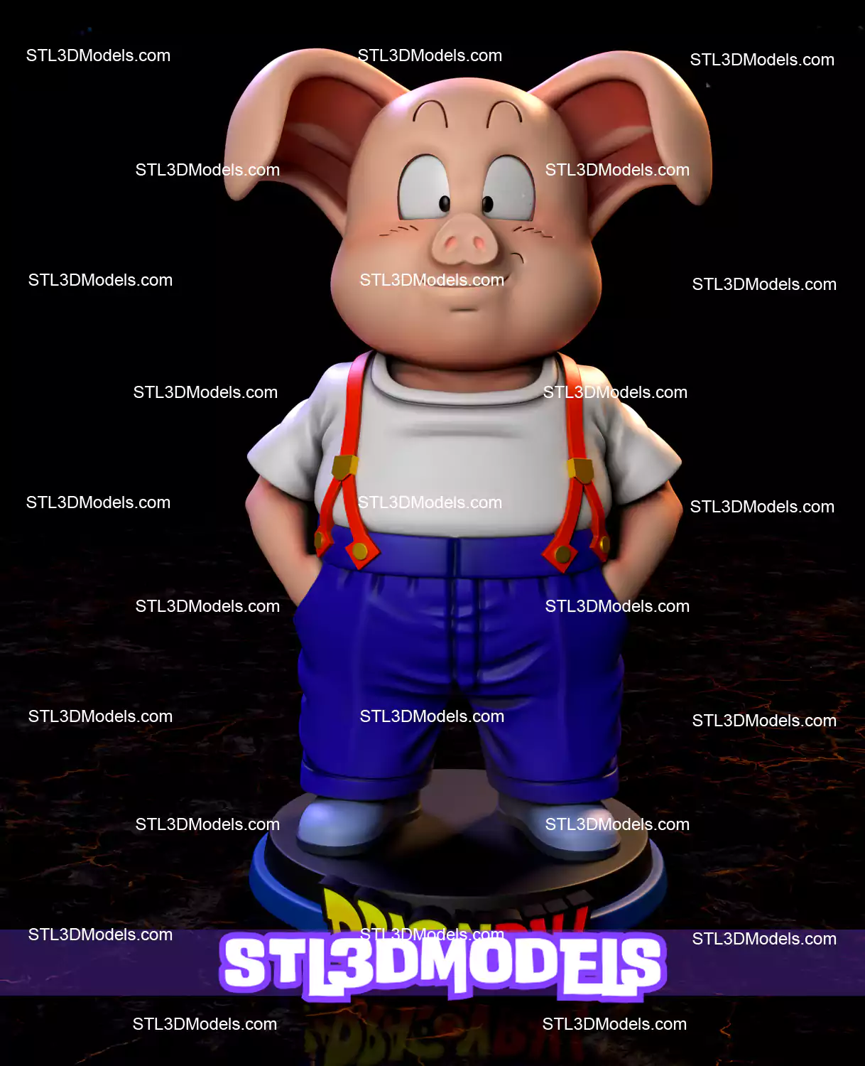 Oolong Dragon Ball STL 3D Model