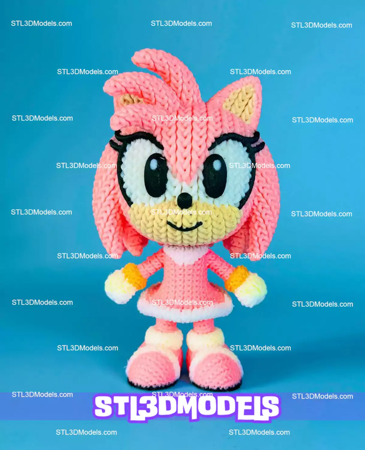 Knitted Amy STL 3D Model 