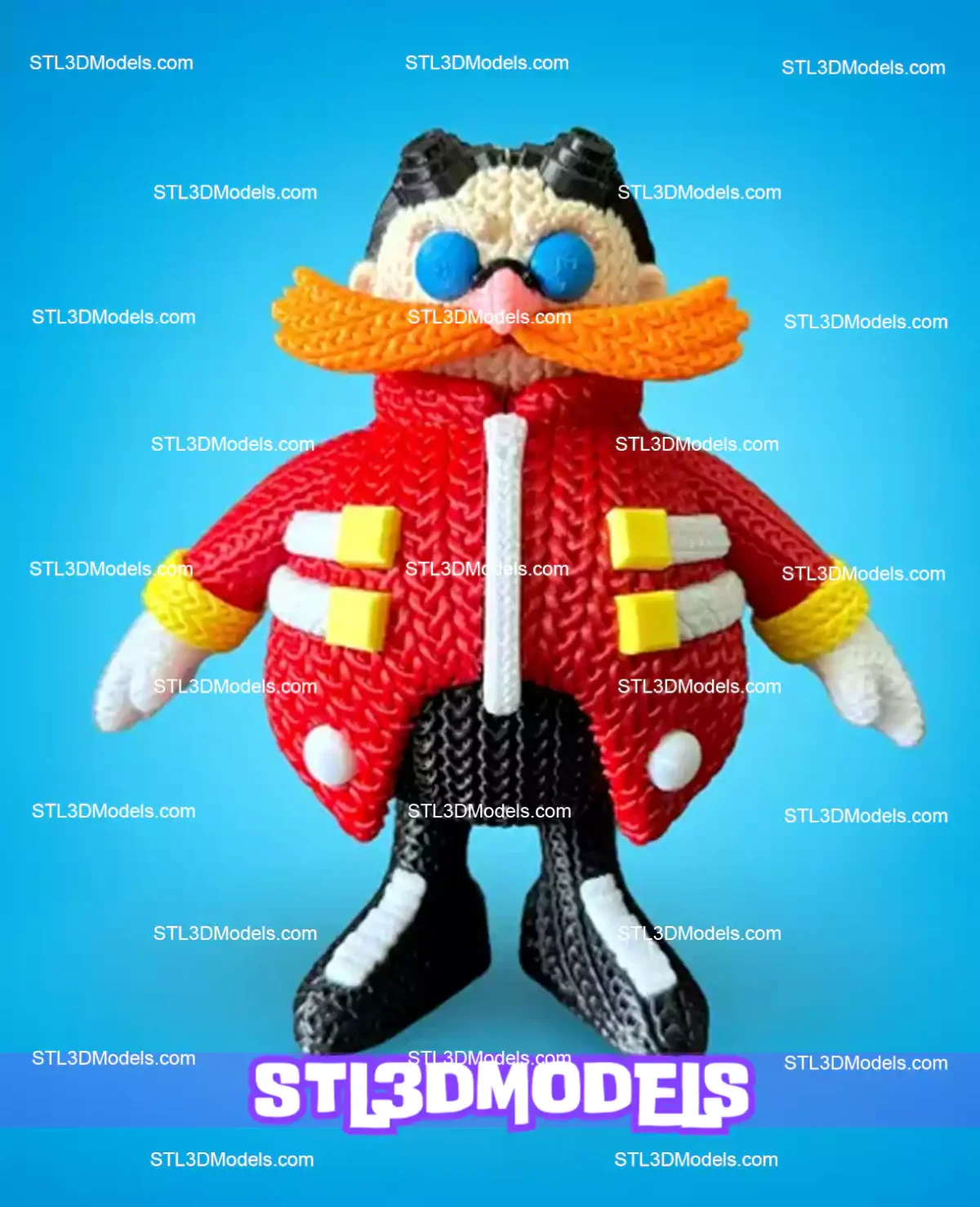 Knitted Dr Eggman STL & 3MF 3D Model