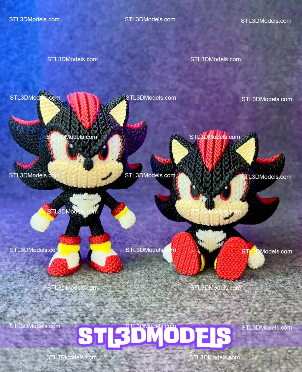 Knitted Shadow Sonic STL & 3MF 3D Model