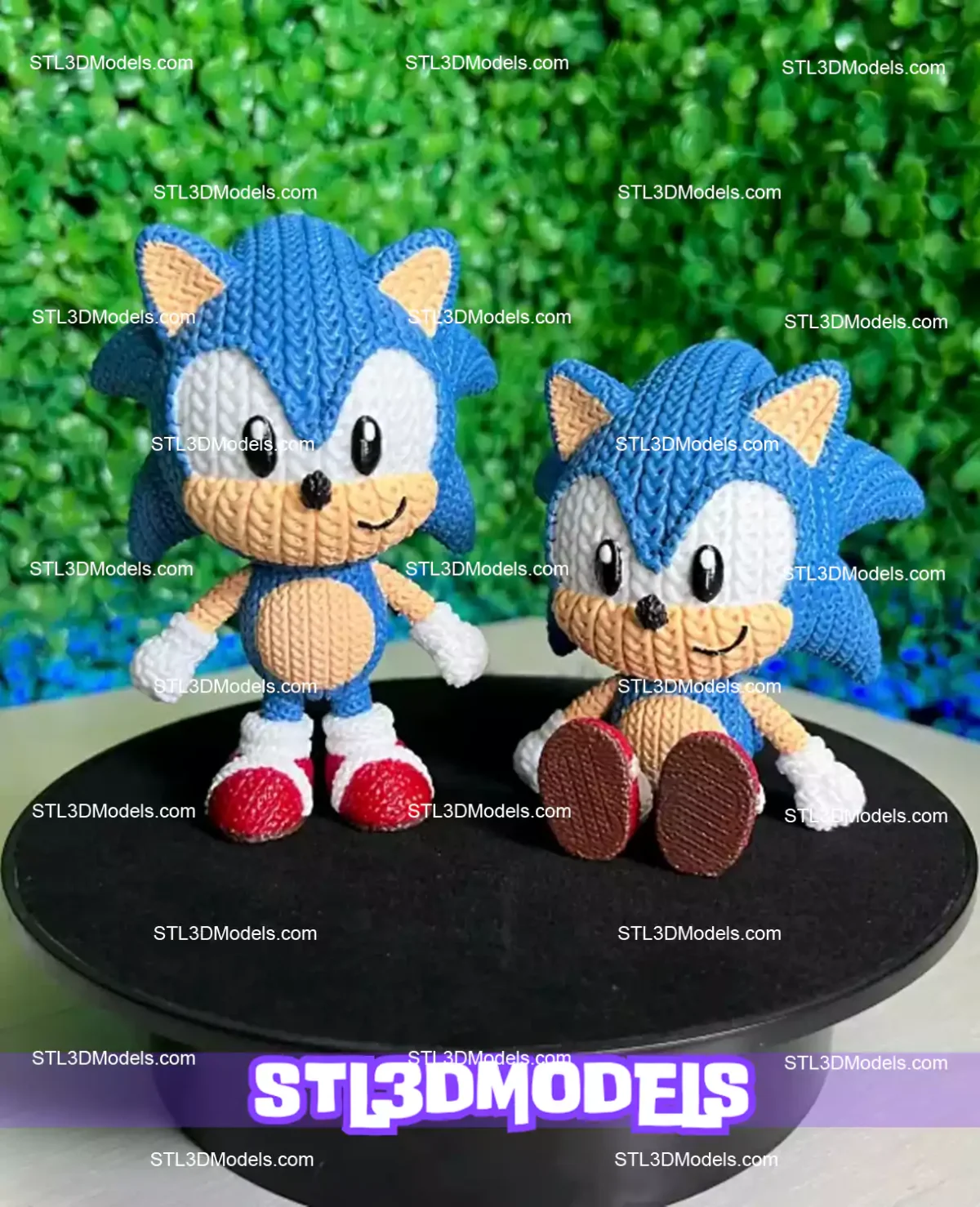 Knitted Sonic STL & 3MF 3D Model