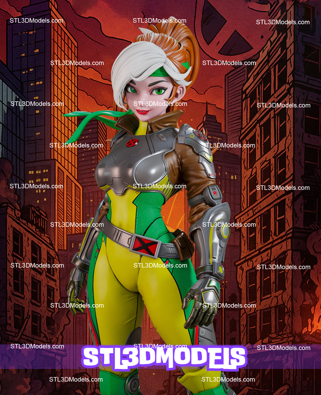 Rogue X-Men STL 3D Model