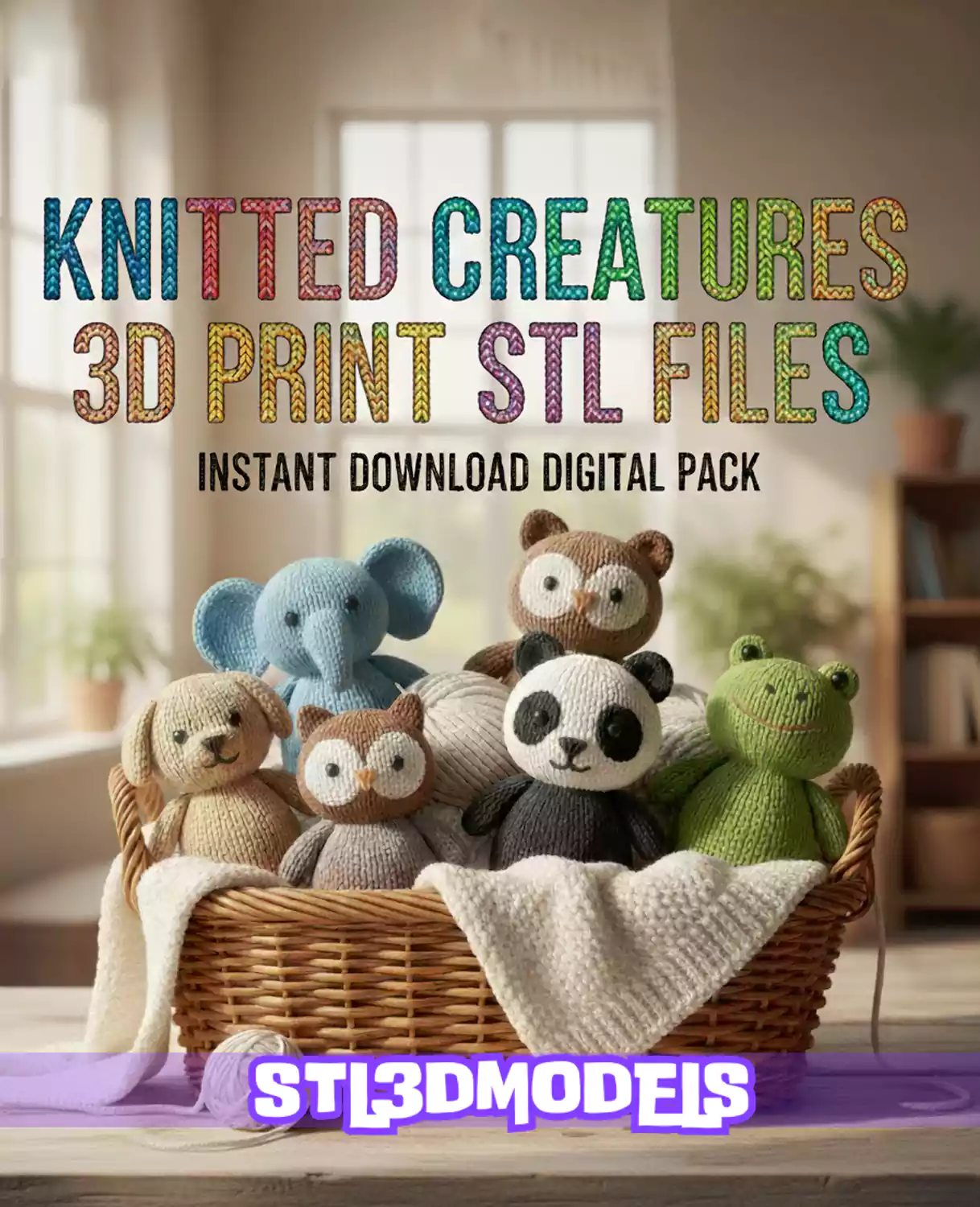 Knitted Creatures STL 3D Model Pack
