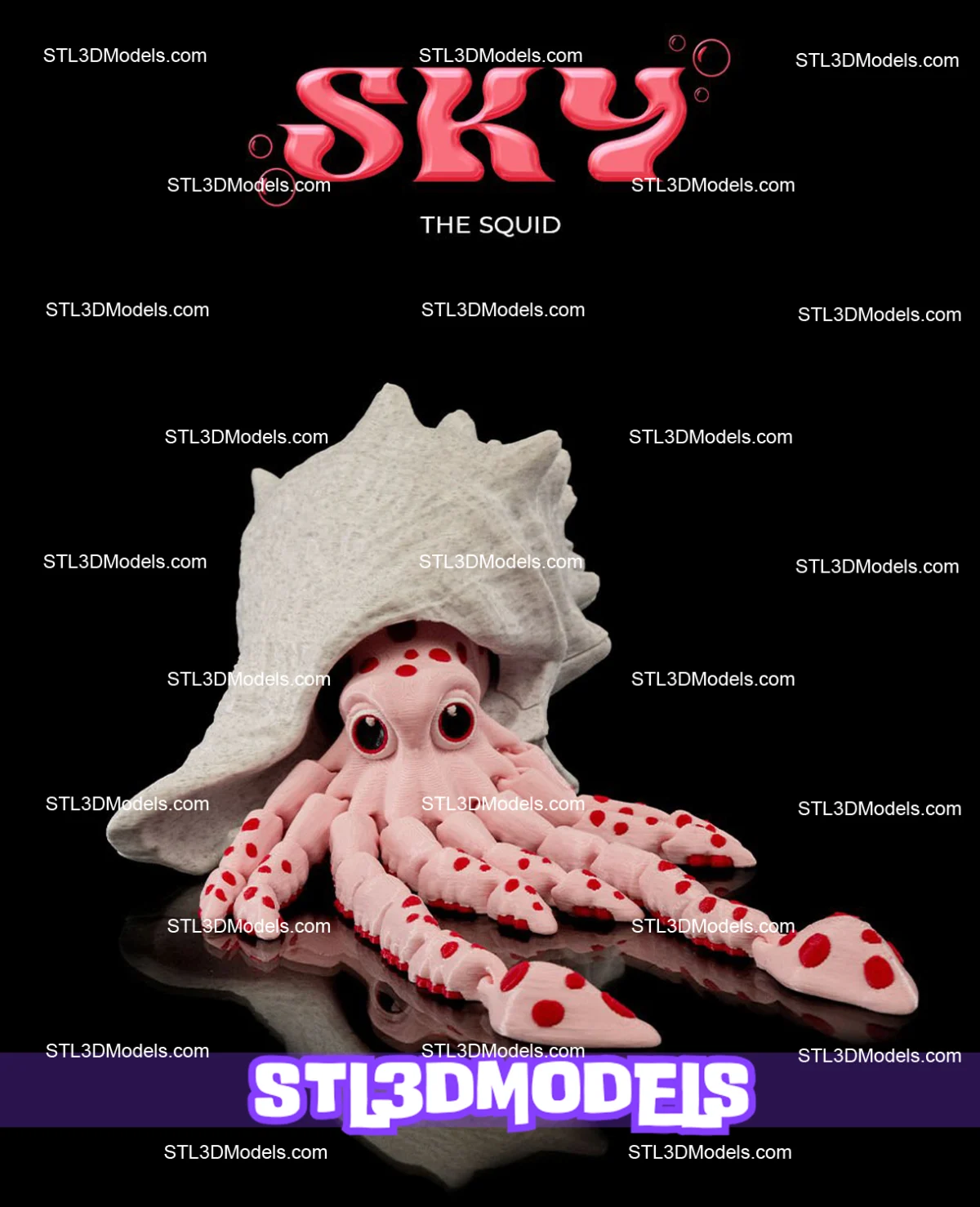 Sky the Squid STL 3D Model