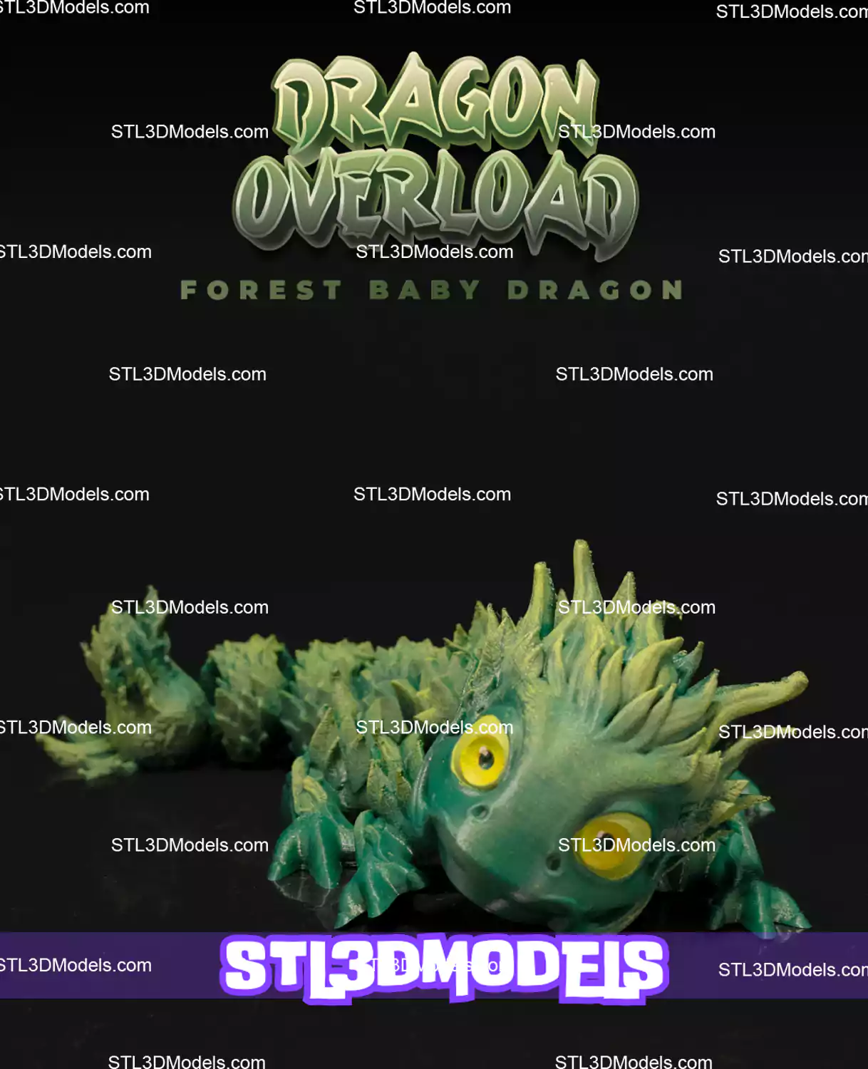 Forest Baby Dragon STL 3D Model