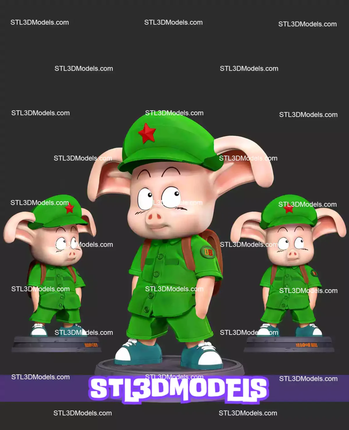 Naughty Oolong Dragon Ball STL 3D Model