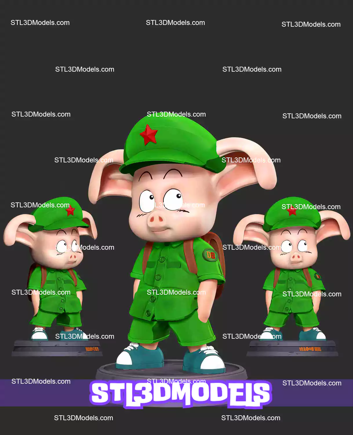 Naughty Oolong Dragon Ball STL 3D Model