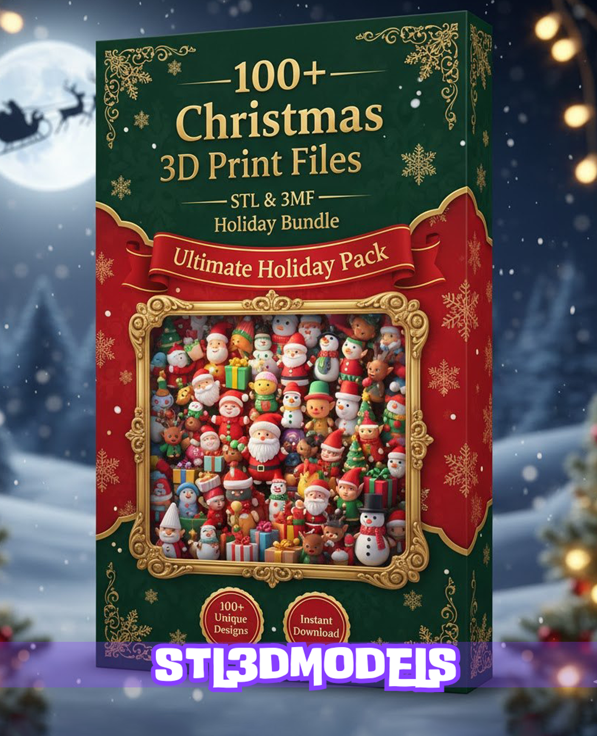 100+ Christmas 3D Print Files STL & 3MF