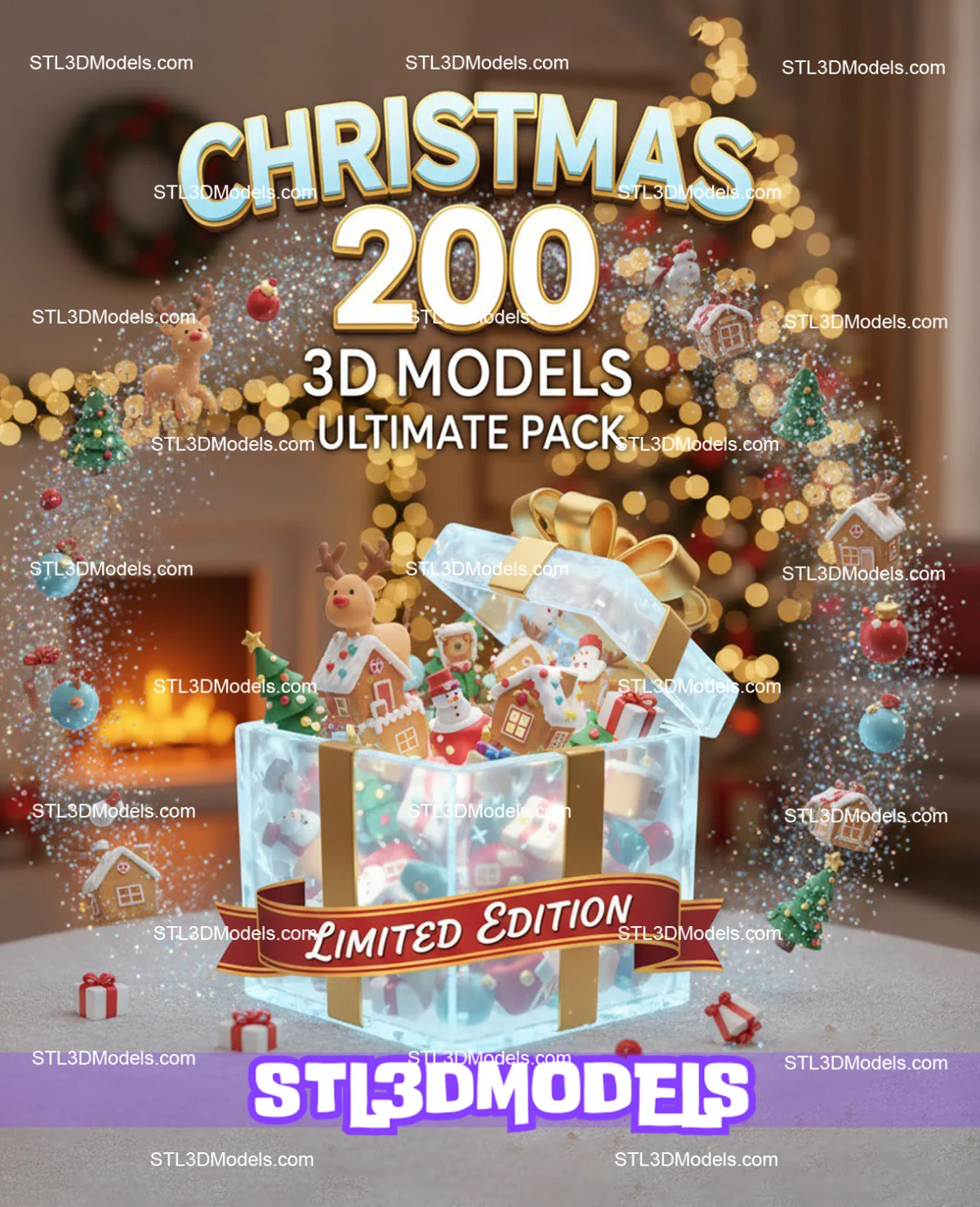 Christmas 200 STL 3D Models Ultimate Pack