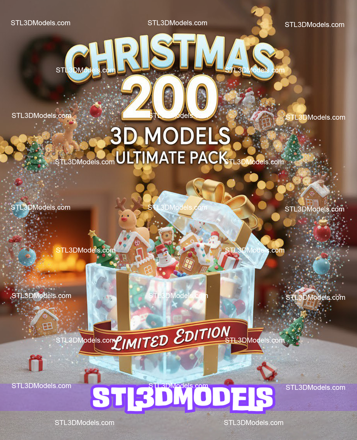 Christmas 200 STL 3D Models Ultimate Pack