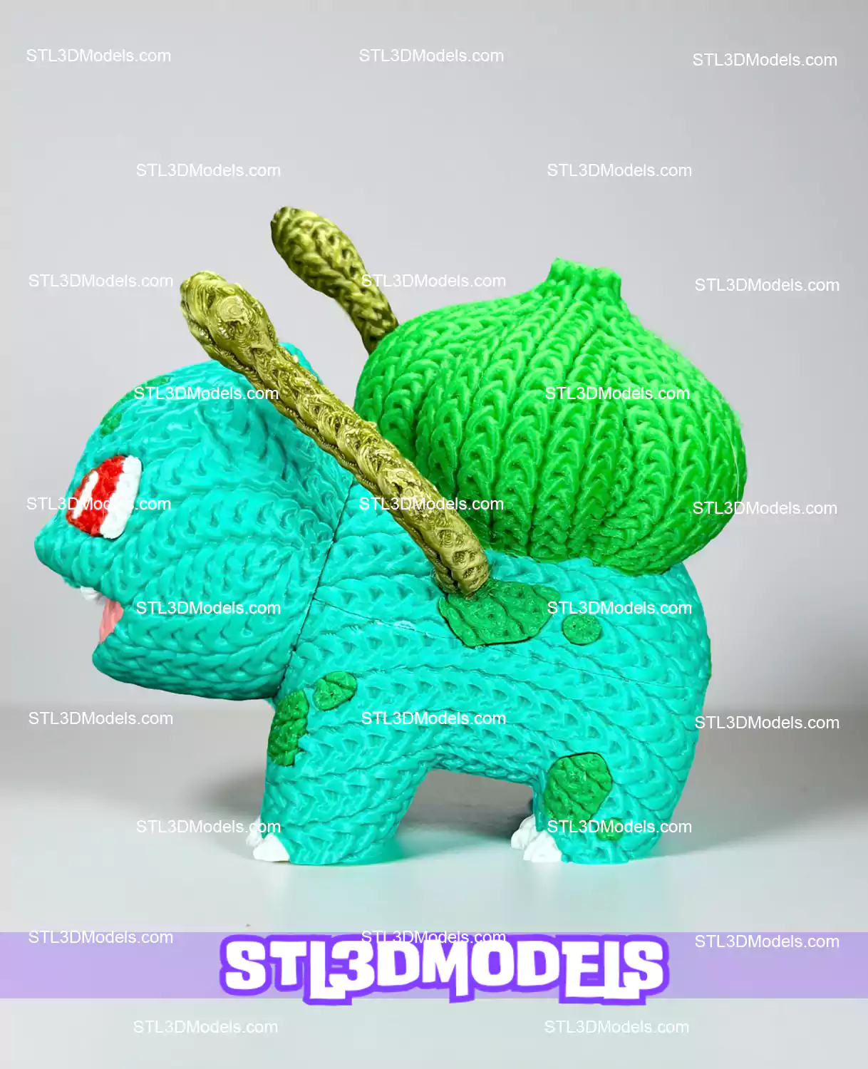 Bulbasaur Knitted STL 3D Model  