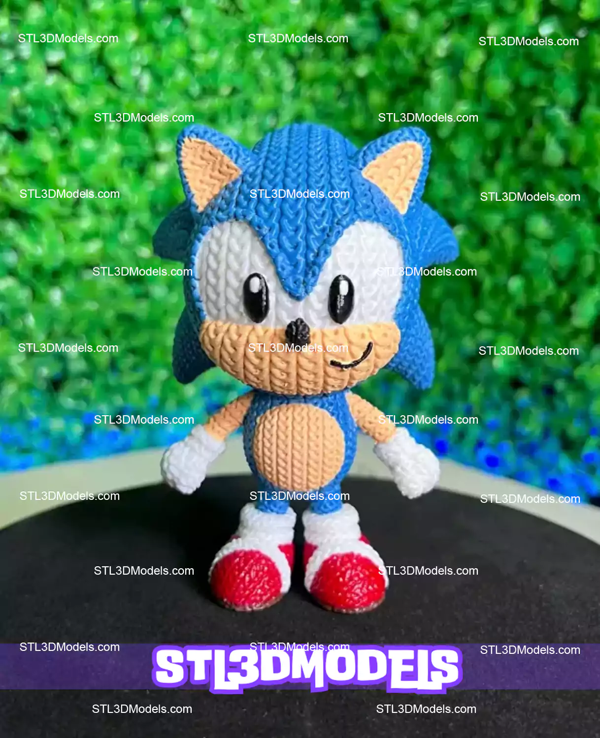 Knitted Sonic STL & 3MF 3D Model Knitted Sonic STL & 3MF 3D Model