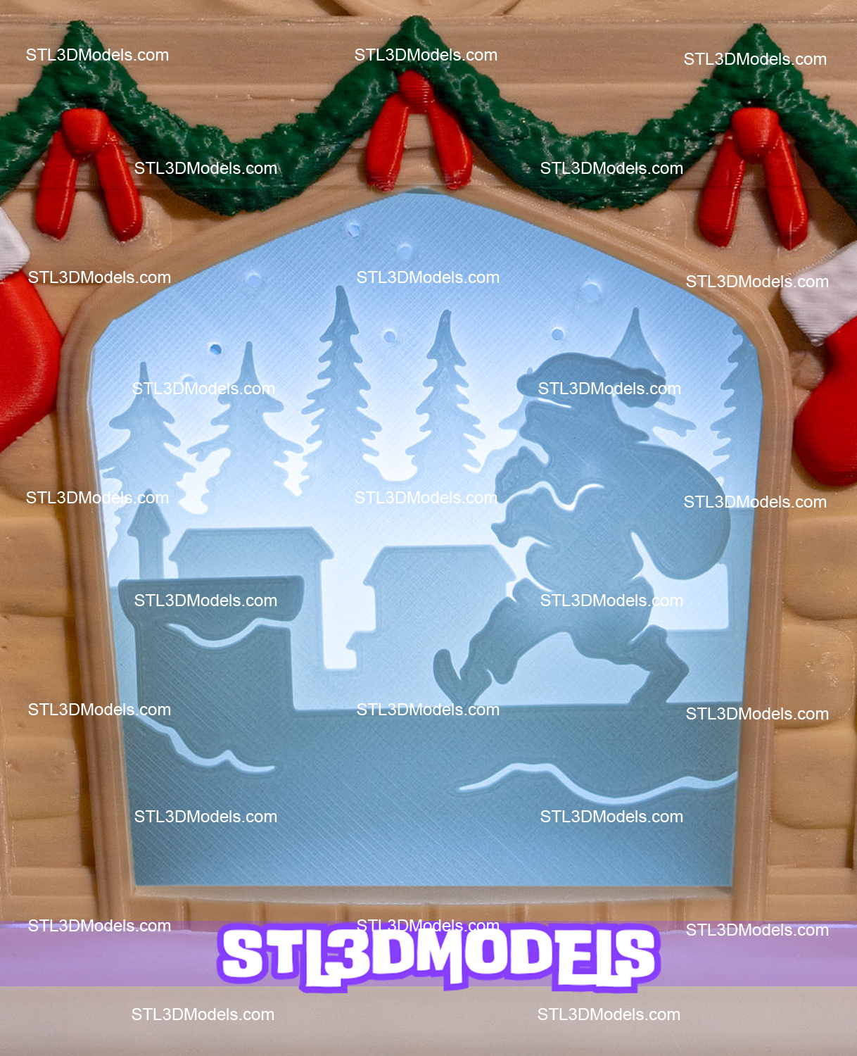 Cozy Fireplace STL & 3MF 3D Model Cozy Fireplace STL & 3MF 3D Model