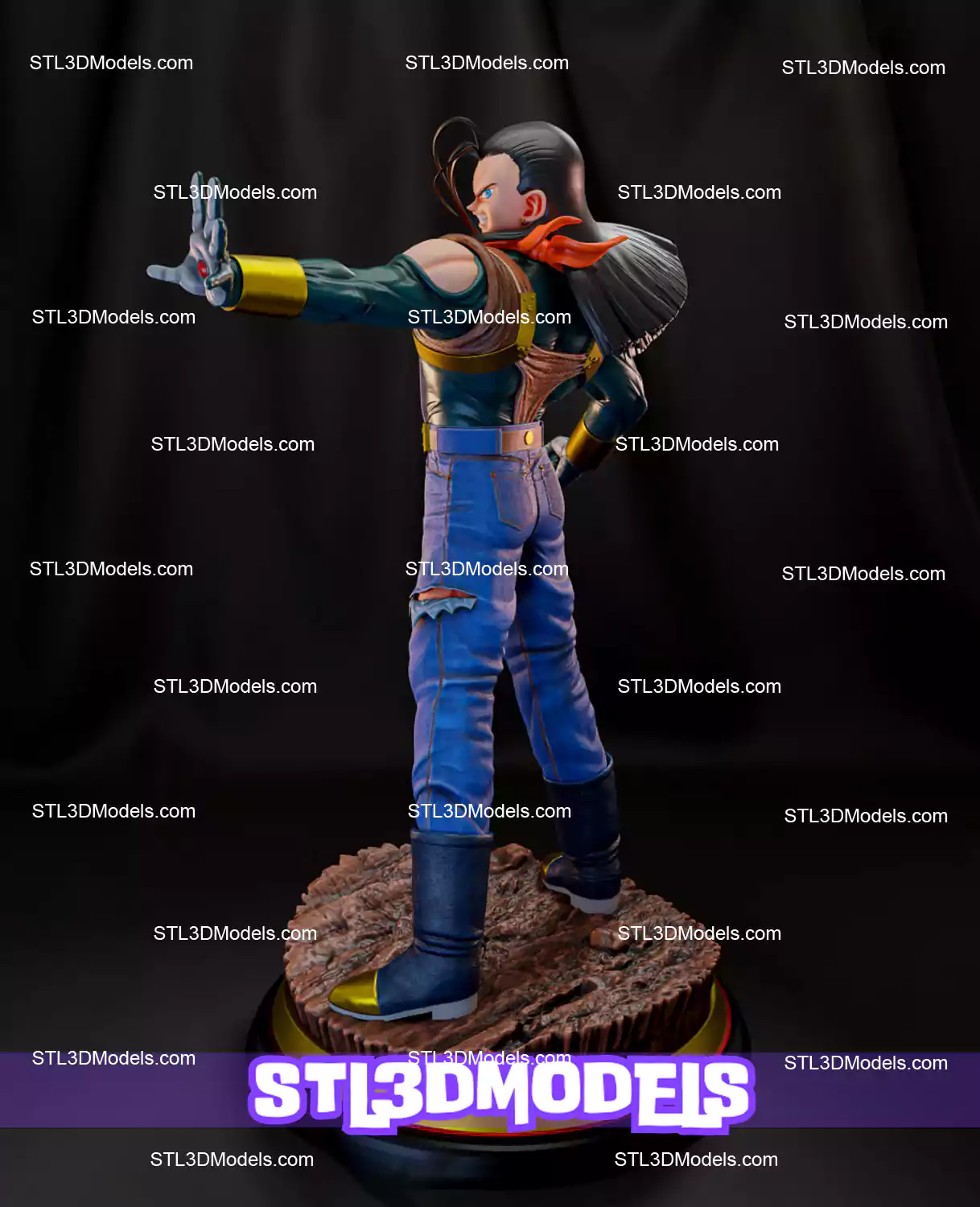 Super Android 17 Dragon Ball STL 3D Model 