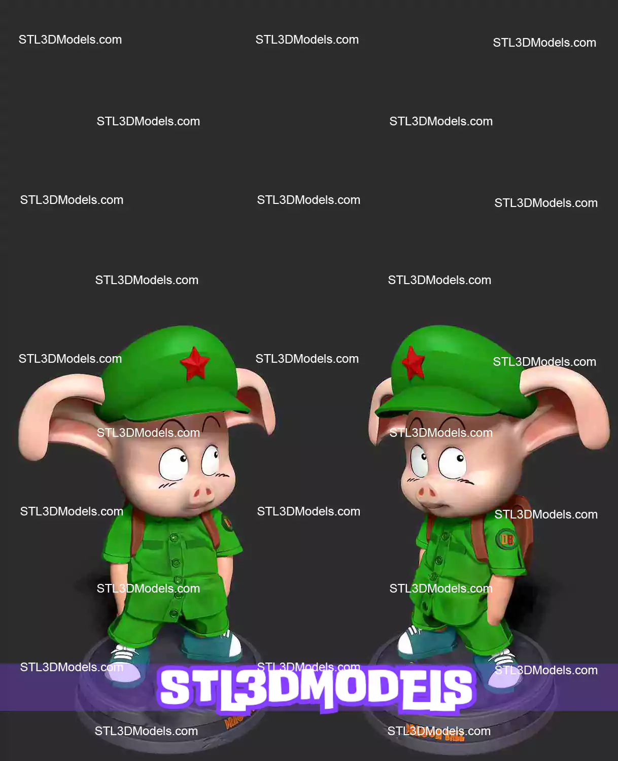 Naughty Oolong Dragon Ball STL 3D Model