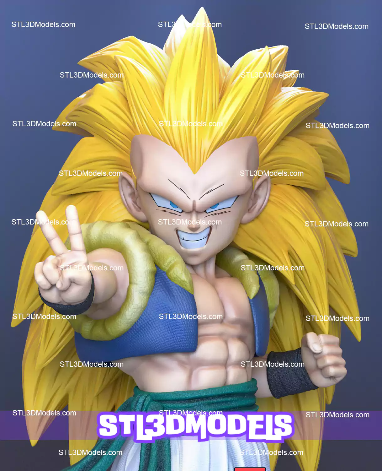 Gotenks SS3 Dragon Ball STL 3D Model