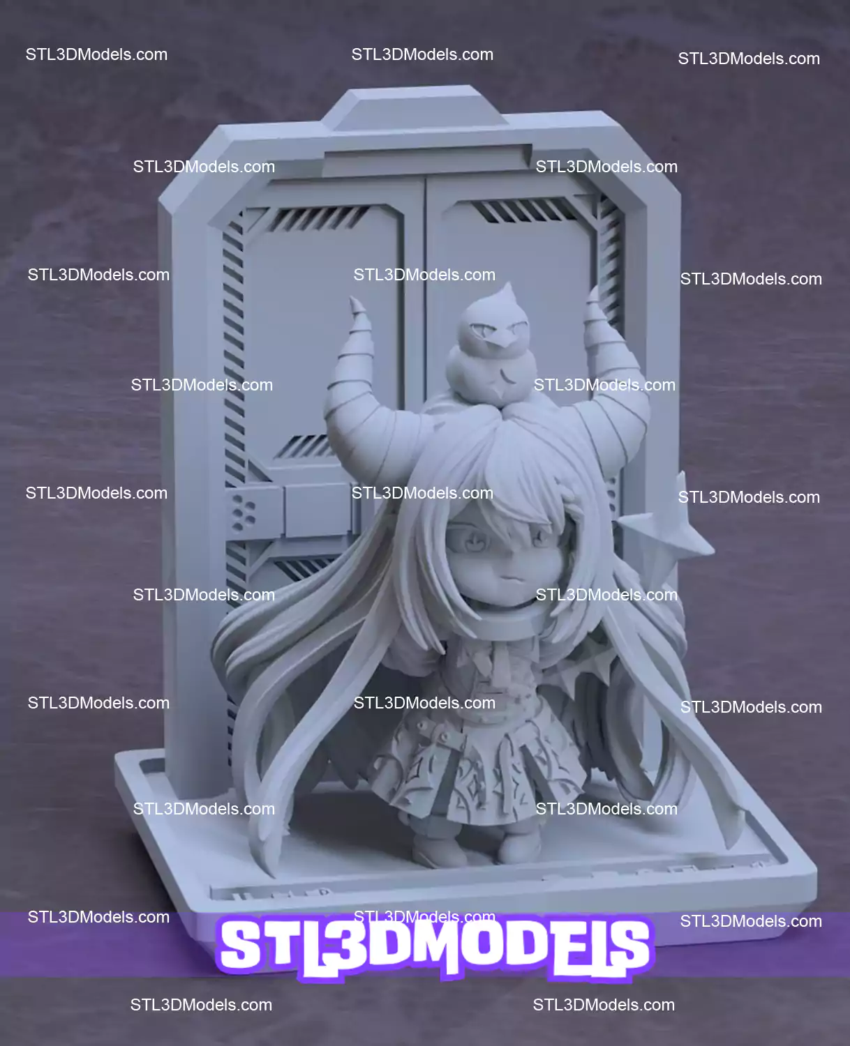 LaPlus Darkness Chibi STL 3D Model 