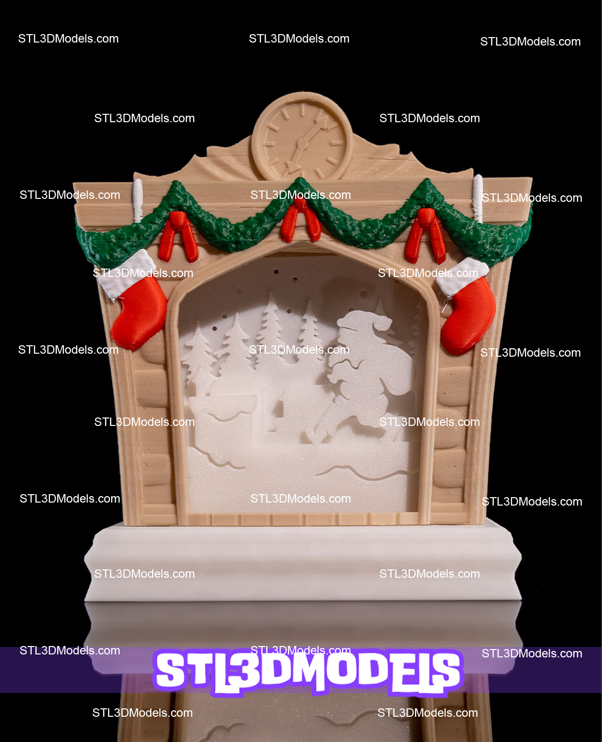 Cozy Fireplace STL & 3MF 3D Model Cozy Fireplace STL & 3MF 3D Model